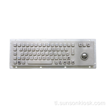 USB Wired Numeric Metal Keyboard na may Trackball